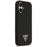 Case Guess Silicone Triangle Logo MagSafe for iPhone 17 black - imagine 4