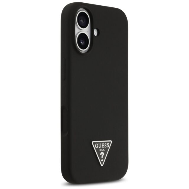 Case Guess Silicone Triangle Logo MagSafe for iPhone 17 black - imagine 4