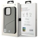 Case BMW BMHMP16X23RDCLG iPhone 16 Pro Max 6.9" grey hardcase Signature Leather Textured & Line MagS - imagine 8