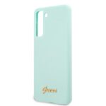 Guess GUHCS21MLSLMGLB S21+ G996 blue hardcase Silicone Script Metal Logo - imagine 6