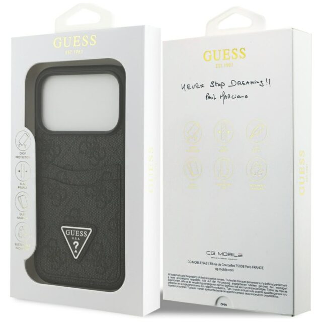 Case Guess 4G Double Card Triangle for iPhone 17 Pro black - imagine 8