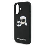 Karl Lagerfeld KLHMP16MSKCHPPLK iPhone 16 Plus 6.7" black hardcase Silicone Double Heads Print - imagine 6