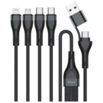 Kabel USB-C/USB-A 4smarts 4w1 1.2m       czarny