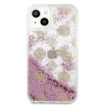 Guess GUHCP13SLGPEPI iPhone 13 mini 5,4" pink hardcase Peony Liquid Glitter - imagine 3