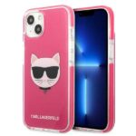 Karl Lagerfeld KLHCP13MTPECPI iPhone 13/ 14 / 15 6,1" hardcase fuschia Choupette Head