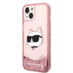 Karl Lagerfeld KLHCP14SLNCHCP iPhone 14/ 15 / 13 6,1" pink hardcase Glitter Choupette Head - imagine 2