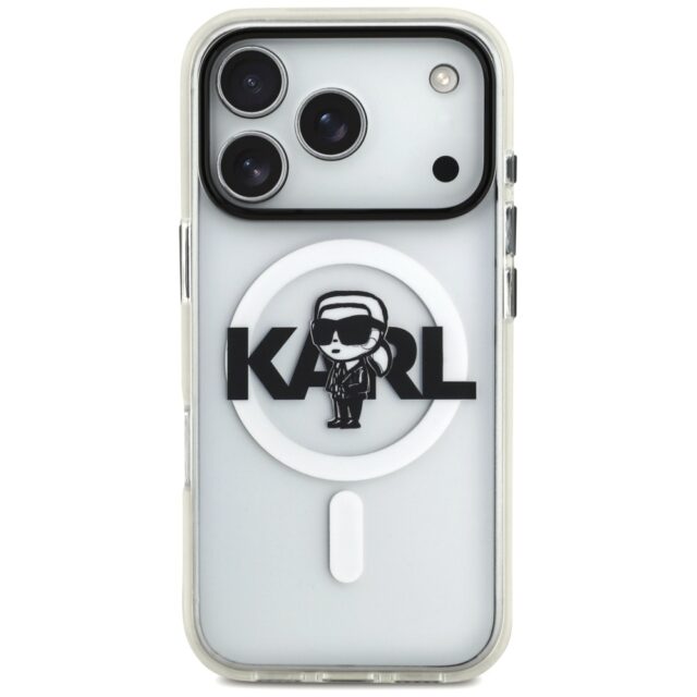 Karl Lagerfeld IML Karl Sketch Logo MagSafe Case for iPhone 17 Pro Clear - imagine 3