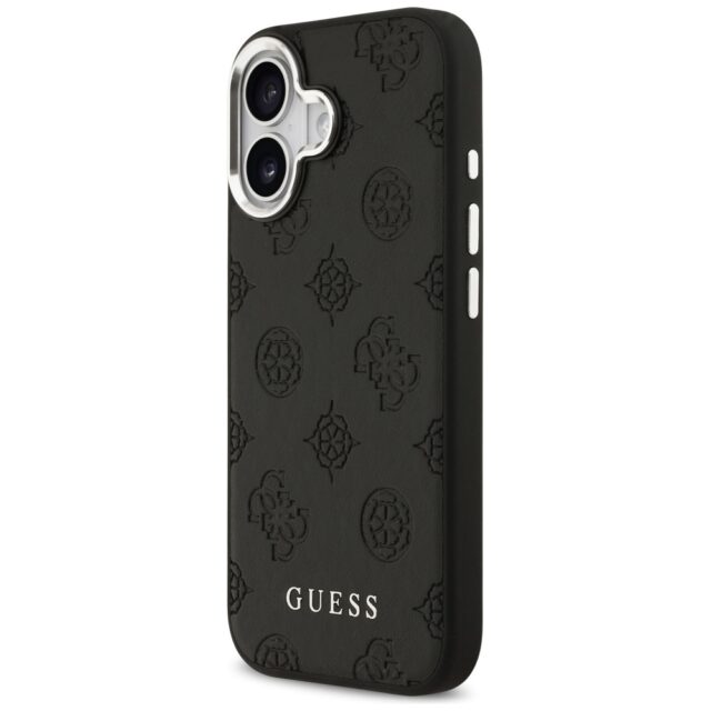 Guess Peony Hot Stamp Script MagSafe Case for iPhone 17 Black - imagine 2