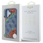 Guess GUHMP16SP4ROPEMCB iPhone 16 6.1" blue hardcase 4G Flowers Print MagSafe - imagine 8