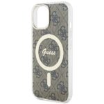 Guess GUHMP15SH4STW iPhone 15 / 14 / 13 6.1" brown hardcase IML 4G MagSafe - imagine 6