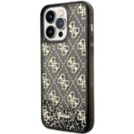 Guess GUHCP14XLC4PSGK iPhone 14 Pro Max 6.7" black hardcase Liquid Glitter 4G Transculent - imagine 2