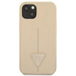 Guess GUHCP14MPSATLE iPhone 14 Plus / 15 Plus 6.7" beige hardcase SaffianoTriangle Logo - imagine 3