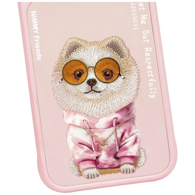 Case Nimmy Glasses Cool Dog for iPhone 17 Pro Max pink - imagine 5