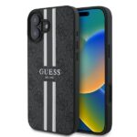 Guess GUHMP16MP4RPSK iPhone 16 Plus 6.7" black hardcase 4G Printed Stripes MagSafe