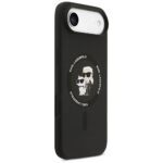 Karl Lagerfeld Silicone Karl&Choupette Ring MagSafe Case for iPhone Air Black - imagine 4