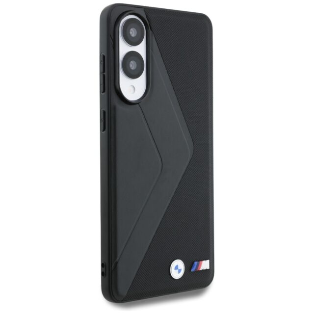 Case BMW Leather Oversized Stripes MagSafe for Samsung Galaxy S25 Edge black - imagine 4