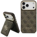 Case Guess 4G with wallet Magsafe for iPhone 17 Pro Max brown