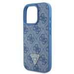 Guess GUHCP16XP4TDPB iPhone 16 Pro Max 6.9" blue hardcase Leather 4G Triangle Strass MagSaf - imagine 6