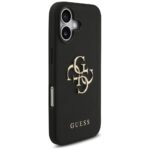 Guess Grained Big 4G & Classic Logo case for iPhone 17 black - imagine 4