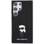 Karl Lagerfeld KLHCS24LGKNPSK S24 Ultra S928 black hardcase Fixed Glitter Ikonik Logo Metal Pi - imagine 3