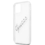 Guess GUHCP12LKTRSVSI iPhone 12 Pro Max 6,7" Transparent hardcase Vintage Script Silver - imagine 6