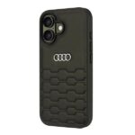 Audi Synthetic Leather iPhone 16 6.1" black hardcase AU-TPUPCIP16-GT/D2-BK - imagine 2