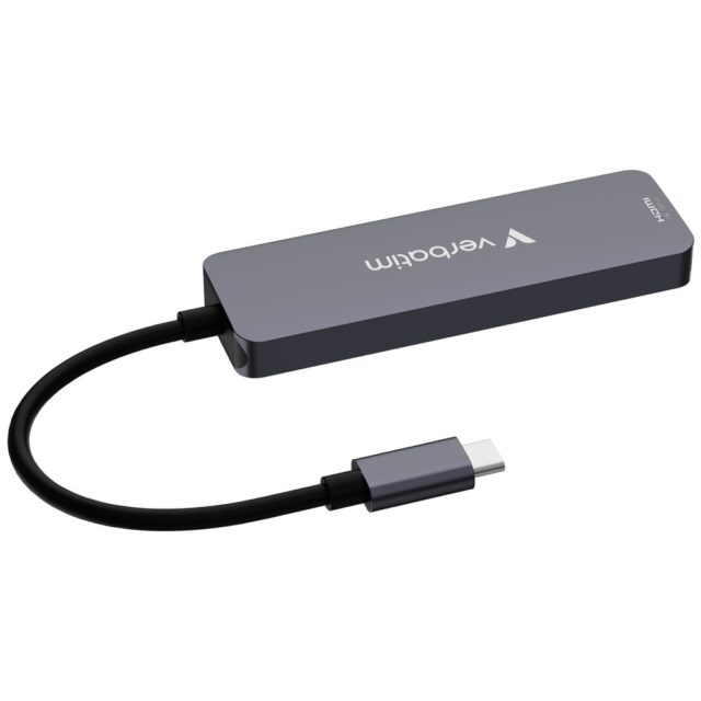 Adapter Hub Verbatim USB-C/HDMI/USB-A 3.2/USB-A 2.0 aluminum 32155 - imagine 5