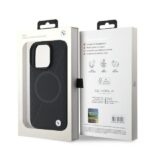 BMW BMHMP16L23RTPK iPhone 16 Pro 6.3" black hardcase Sign Leather Half Textured And Circle Mag - imagine 8