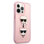 Karl Lagerfeld KLHCP13LKCTUGLP iPhone 13 Pro / 13 6,1" pink hardcase Glitter Karl`s & Choupett - imagine 4