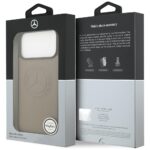 Case Mercedes Leather Vintage Logo       MagSafe for iPhone 17 Pro Max taupe - imagine 8