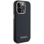 Case Karl Lagerfeld  FW Metal Plate MagSafe for iPhone 15 Pro Max black - imagine 4