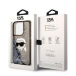 Karl Lagerfeld KLHCP14LLNKHCK iPhone 14 Pro 6,1"black hardcase Glitter Karl Head - imagine 8