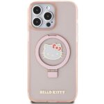 Hello Kitty HKHMP15XHRSGEP iPhone 15 Pro Max 6.7"pinkhardcase Ring Stand Glitter Electropl Logo Mag - imagine 3