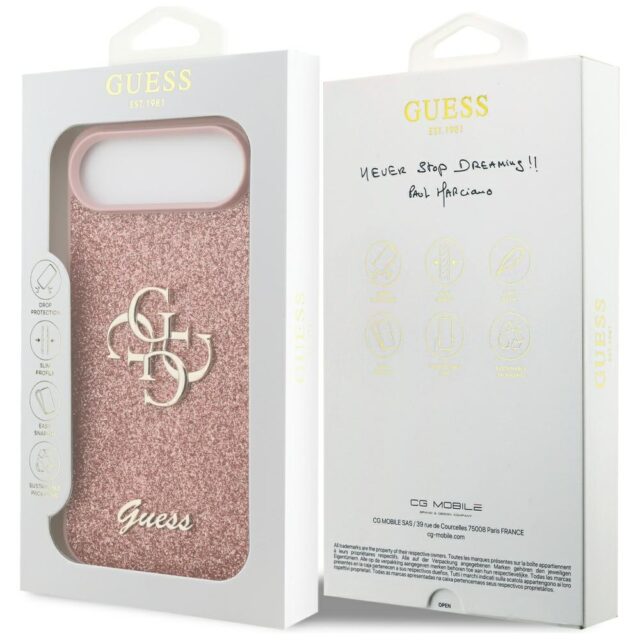 Case Guess Fixed Glitter Big 4G for iPhone Air pink - imagine 8