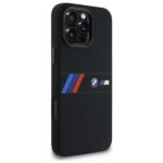BMW BMHMP16X23SAXK iPhone 16 Pro Max 6.9" black hardcase Silicone Middle Stripe MagSafe - imagine 4