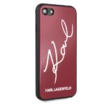 Karl Lagerfeld KLHCI8DLKSRE iPhone 7/8SE 2020 / SE 2022 red hard case Signature Glitter - imagine 5