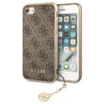 Guess GUHCI8GF4GBR iPhone 7/8/SE 2020/ SE 2022 brown hard case 4G Charms Collection