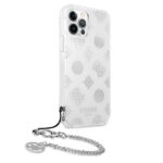 Guess GUHCP12LKSPESI iPhone 12 Pro Max 6,7" silver hardcase Peony Chain Collection - imagine 4