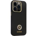Guess GUHCP14XM4DGPK iPhone 14 Pro Max 6,7" black hardcase Silicone Logo Strass 4G - imagine 4