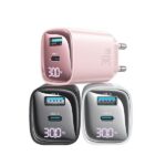 USAMS CC229 30W GaNUSB-C/USB-A Fast Charging XC Series Pink CC229TC03 - imagine 3