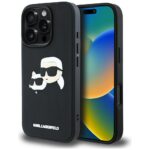 Case Karl Lagerfeld HC 3D Rubber Double Heads to iPhone 16 Pro black