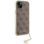 Guess GUHCP15SGF4GBR iPhone 15 / 14 / 13 6.1" brown hardcase 4G Charms Collection - imagine 4