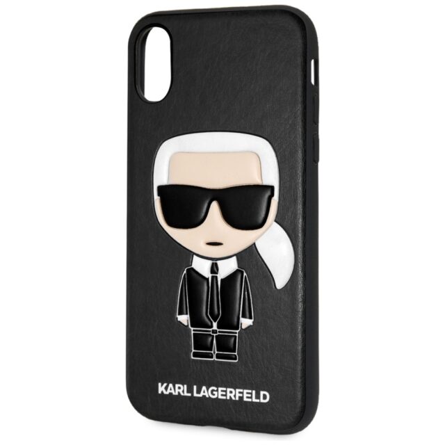 Karl Lagerfeld KLHCPXIKPUBK iPhone X/Xs hardcase black Iconic Karl Embossed - imagine 3