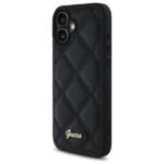 Guess GUHCP16SPSQSQSK iPhone 16 6.1" black hardcase Quiled Metal Logo - imagine 2