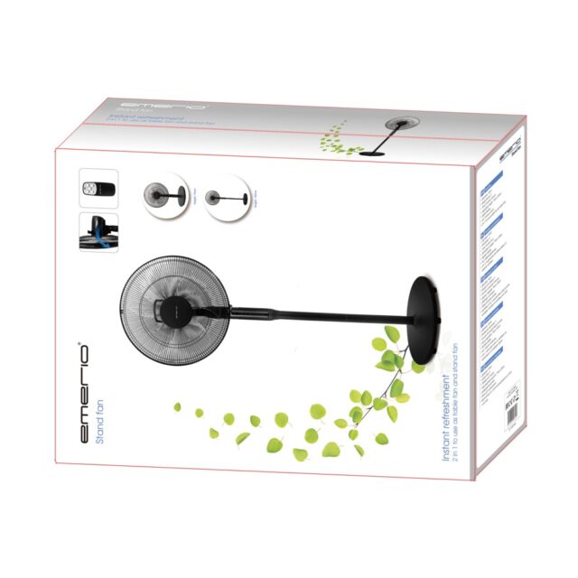 Emerio FN-126821 Black | Standing Fan | 40cm, 3 speed settings - imagine 4