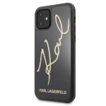 Karl Lagerfeld KLHCN61DLKSBK iPhone 11 6,1" / Xr black hard case Signature Glitter - imagine 2