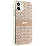 DKNY DKHMN61HRHSEP iPhone 11 / Xr 6.1 inch pink hardcase IML Mono & Stripe MagSafe - imagine 4