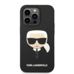 Karl Lagerfeld KLHMP14LSLKHBK iPhone 14 Pro 6,1" hardcase black Silicone Karl`s Head Magsafe - imagine 3