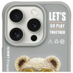 Nimmy case iPhone 15 Pro 6.1" gray Cool&Cute 2.0 Bear - imagine 3