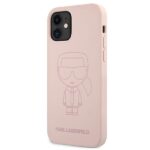 Karl Lagerfeld KLHCP12SSILTTPI iPhone12 mini 5,4" Silicone Ikonik Outline pink - imagine 2
